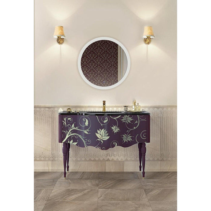 Krugg Reflections Sol 30" x 30" 5000K Round Wall-Mounted Illuminated Silver Backed LED Mirror With Built-in Defogger and Touch Sensor On/Off Built-in Dimmer