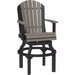LuxCraft Bar Height Adirondack Swivel Chair Coastal Gray on Black