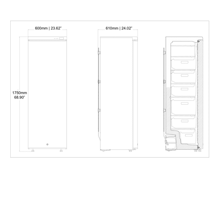 KingsBottle MLF270 28" Biomedical Freezer -10~-25°C 270L