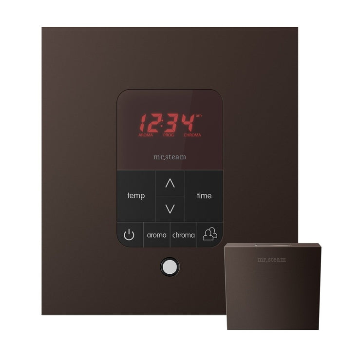 Mr. Steam iTempoPlus Steam Shower Control and Aroma Designer SteamHead in Square Oil Rubbed Bronze