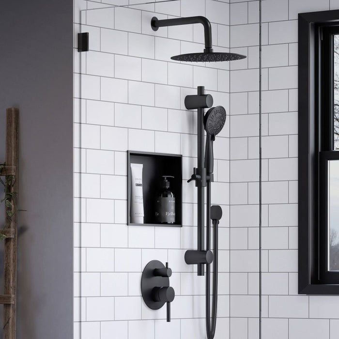 PULSE ShowerSpas Niche in Matte Black