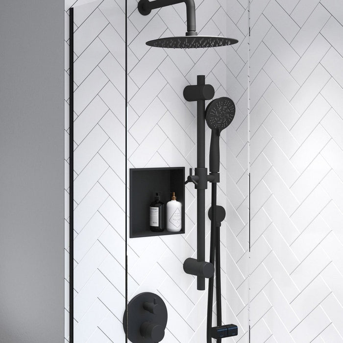 PULSE ShowerSpas Niche in Matte Black