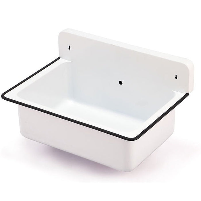 Anchor Collection Nantucket Sinks' NS-ACBS20OF-WW Wall Mount Bucket Sink 17 x 11.5 inch Rectangle Satin Finish in White