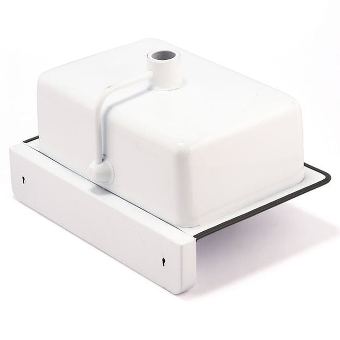 Anchor Collection Nantucket Sinks' NS-ACBS20OF-WW Wall Mount Bucket Sink 17 x 11.5 inch Rectangle Satin Finish in White