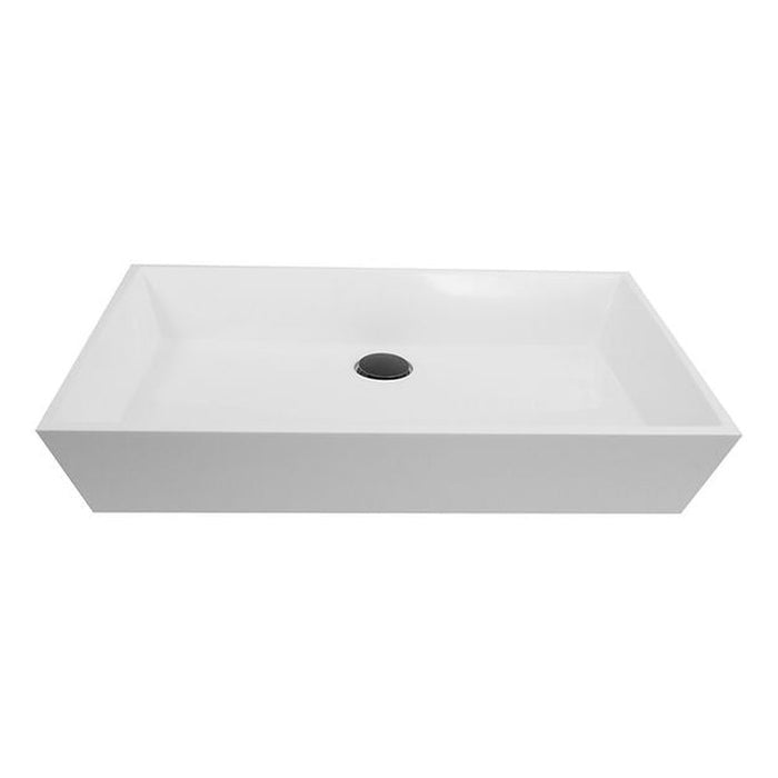 Glacier Stone Trough Sinks Nantucket Sinks Rectangle White Glacierstone Sink NS-GSTR24