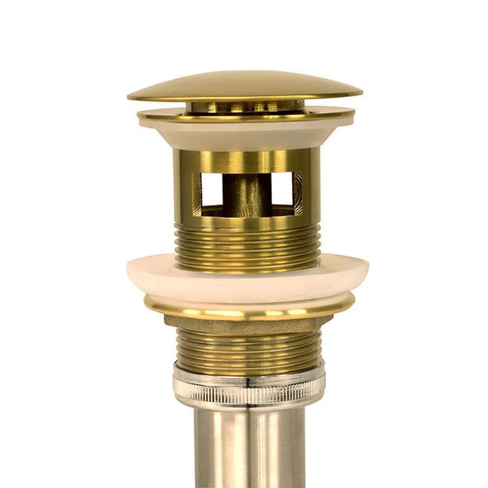 Nantucket Sinks Brushed Gold Finish Umbrella Drain With Overflow NS-UDBG-OF