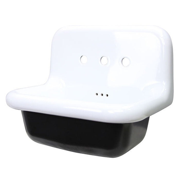 Victorian Collection Nantucket Sinks Fireclay Utility Sink in black/white