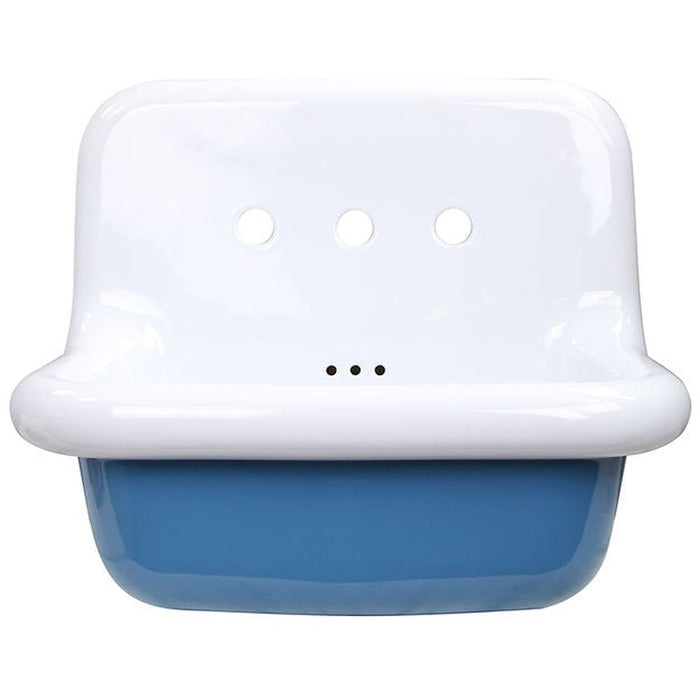 Victorian Collection Nantucket Sinks Fireclay Utility Sink in blue/white