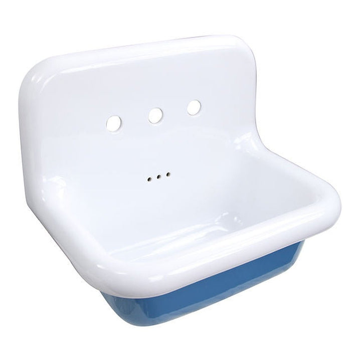 Victorian Collection Nantucket Sinks Fireclay Utility Sink in blue/white