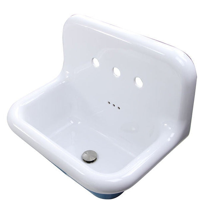 Victorian Collection Nantucket Sinks Fireclay Utility Sink in blue/white