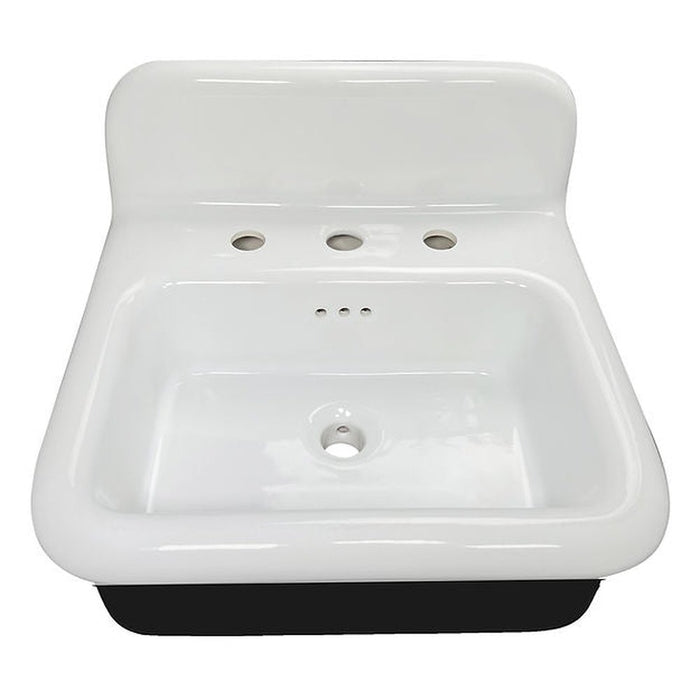 Victorian Collection Nantucket Sinks Fireclay 30's Style Sink in white with a Black Bottom