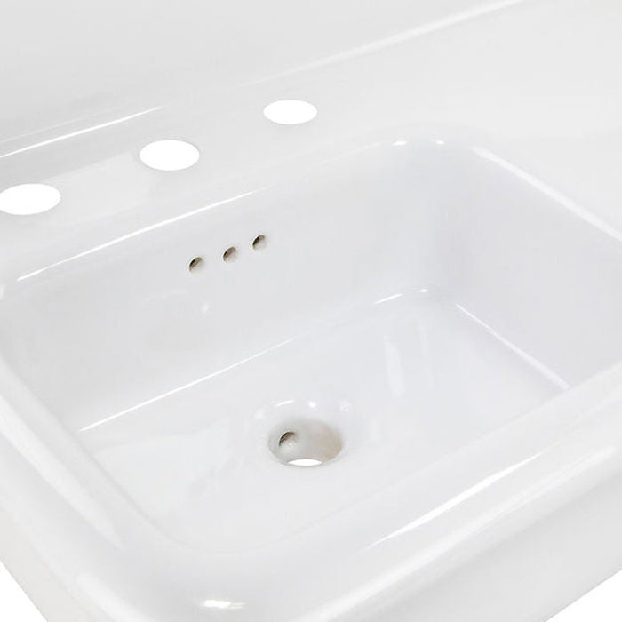 Victorian Collection Nantucket Sinks Fireclay 30's Style Sink with integral  ledge-  All White