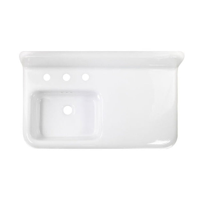 Victorian Collection Nantucket Sinks Fireclay 30's Style Sink with integral  ledge-  All White