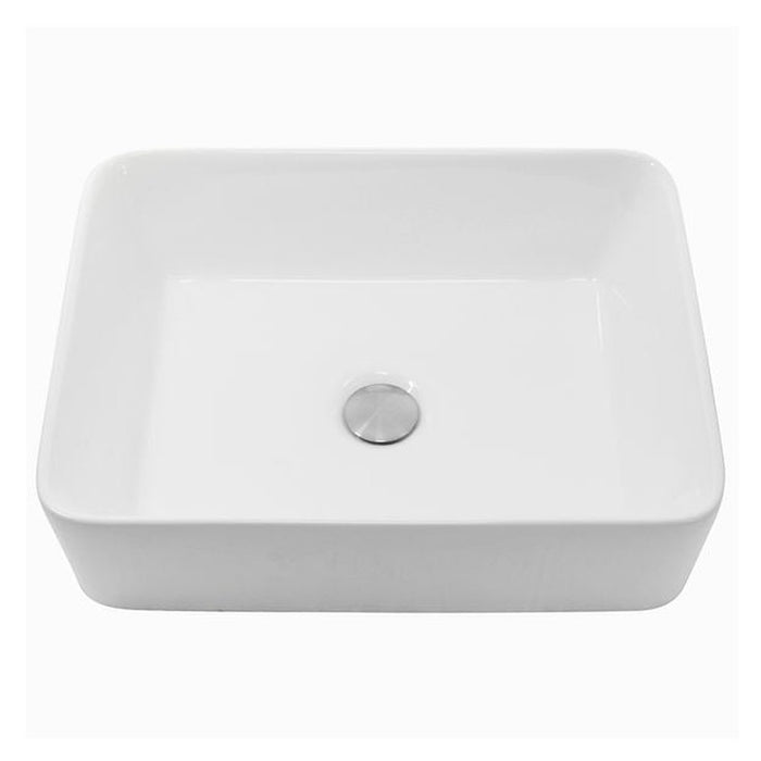 Brant Point Collection Nantucket Sinks Rectangle White Vessel Sink NSV105