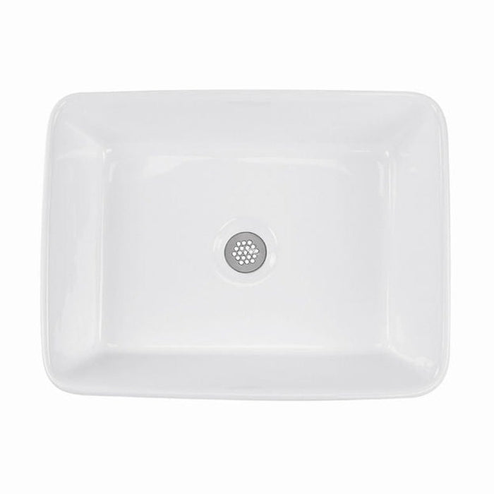 Brant Point Collection Nantucket Sinks Rectangle White Vessel Sink NSV105