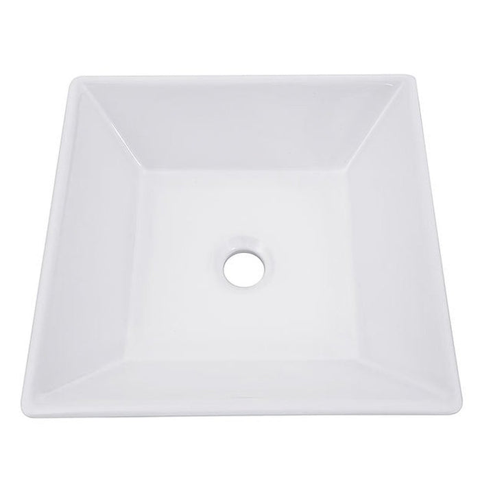 Brant Point Collection Nantucket Sinks Square Tapered White Vessel Sink NSV109