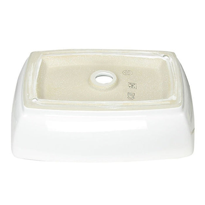 Brant Point Collection Nantucket Sinks Rectangle White Vessel Sink NSV1913