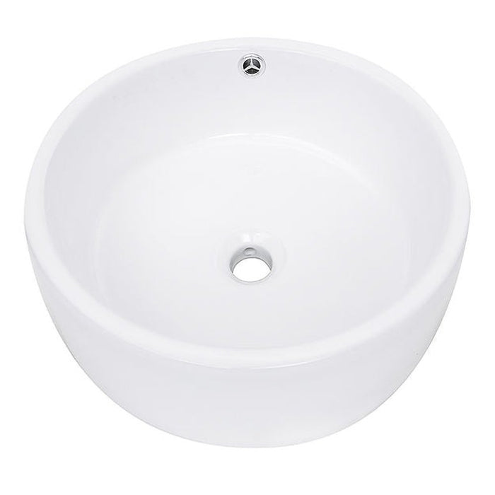 Brant Point Collection Nantucket Sinks Round  White Vessel Sink With Overflow NSV213