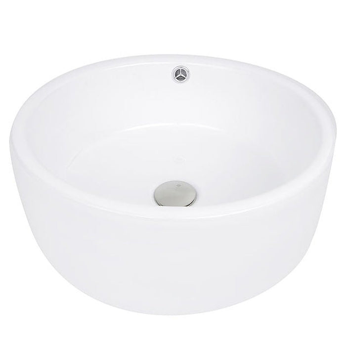 Brant Point Collection Nantucket Sinks Round  White Vessel Sink With Overflow NSV213