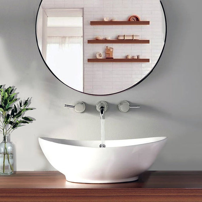 Brant Point Collection Nantucket Sinks Oblong White Vessel Sink NSV305