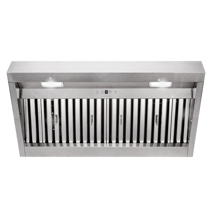 36“ Range Hood Insert, Ultra Quiet Stainless Steel 6" Ducted with 600 CFM Powerful Suction-NX-19IL-36