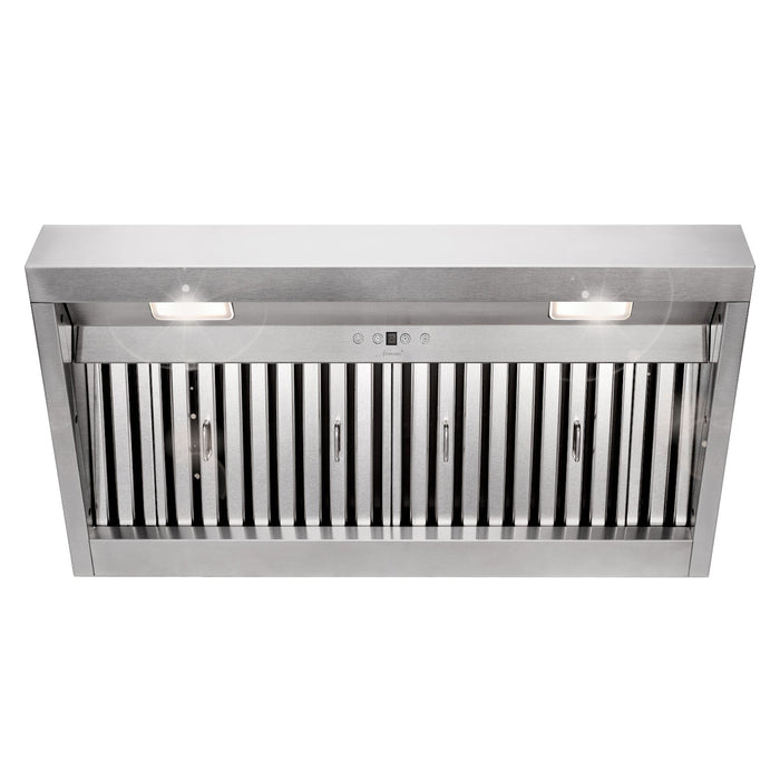 36“ Range Hood Insert, Ultra Quiet Stainless Steel 6" Ducted with 600 CFM Powerful Suction-NX-19IL-36