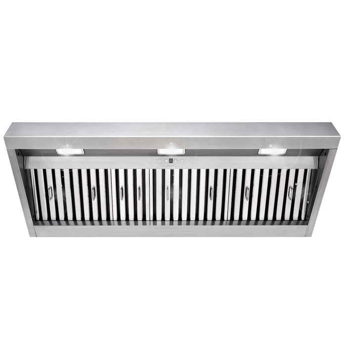 48“ Range Hood Insert, Ultra Quiet Stainless Steel 8" Ducted with 600 CFM Powerful Suction-NX-19IL-48
