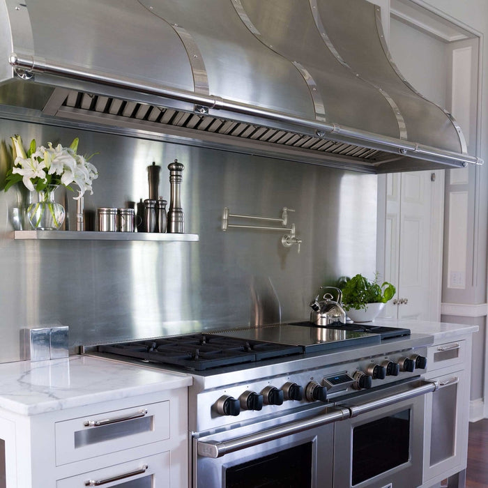 48“ Range Hood Insert, Ultra Quiet Stainless Steel 8" Ducted with 600 CFM Powerful Suction-NX-19IL-48