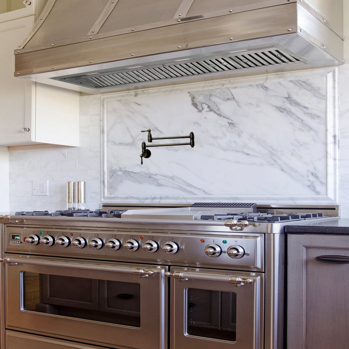 54“ Range Hood Insert, Ultra Quiet Stainless Steel 8" Ducted with 600 CFM Powerful Suction-NX-19IL-54