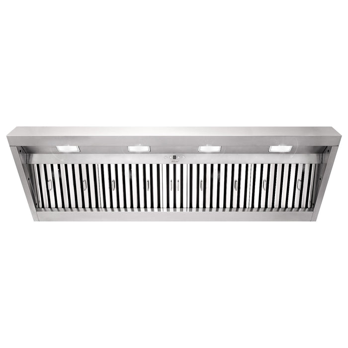 60“ Range Hood Insert, Ultra Quiet Stainless Steel 8" Ducted with 600 CFM Powerful Suction-NX-19IL-60