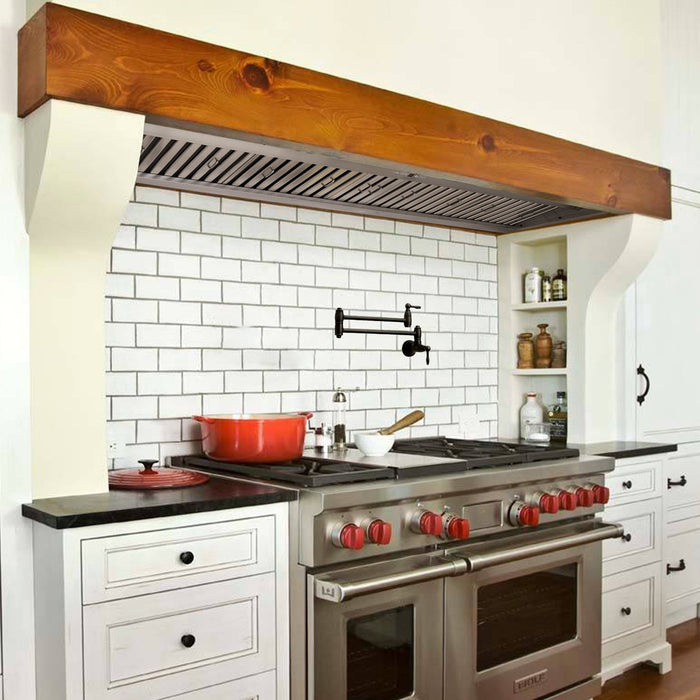 60“ Range Hood Insert, Ultra Quiet Stainless Steel 8" Ducted with 600 CFM Powerful Suction-NX-19IL-60