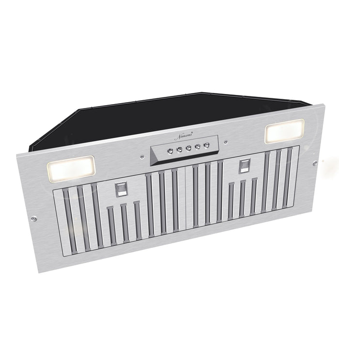 30“ Range Hood Insert, 600 CFM Built-in Stainless Steel Kitchen Hood with LED Lights - NX-HOOD-30