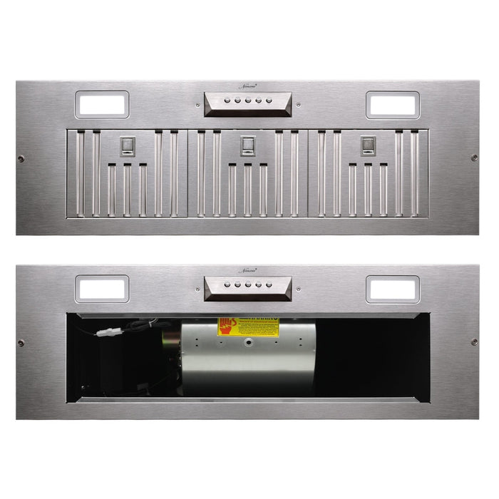 36“ Range Hood Insert, 600 CFM Built-in Stainless Steel Kitchen Hood with LED Lights - NX-HOOD-36