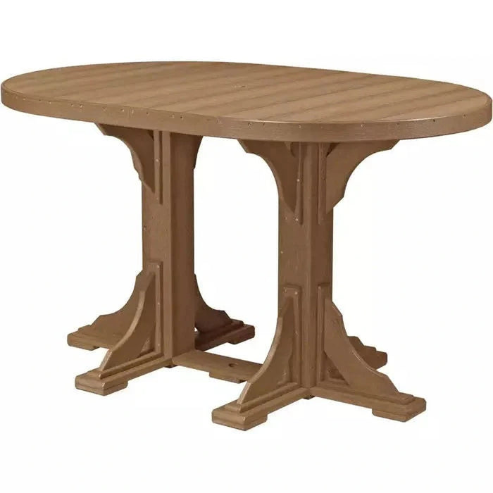 LuxCraft 4’x 6’ Bar Height Oval Table