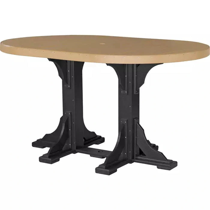 LuxCraft 4’x 6’ Bar Height Oval Table