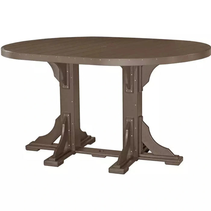 LuxCraft 4’x 6’ Bar Height Oval Table