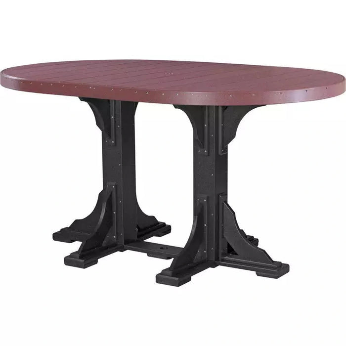LuxCraft 4’x 6’ Bar Height Oval Table