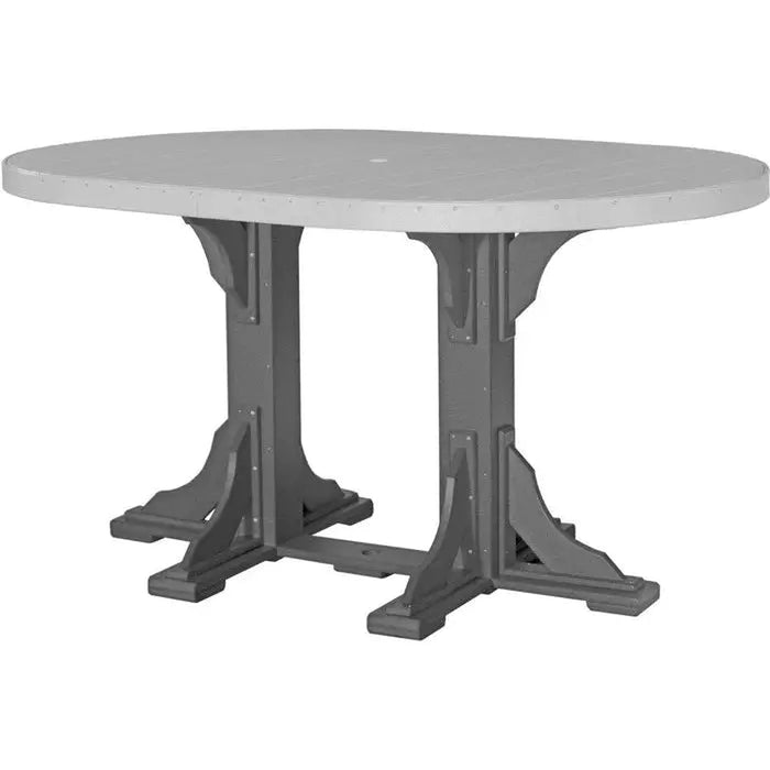 LuxCraft 4’x 6’ Bar Height Oval Table
