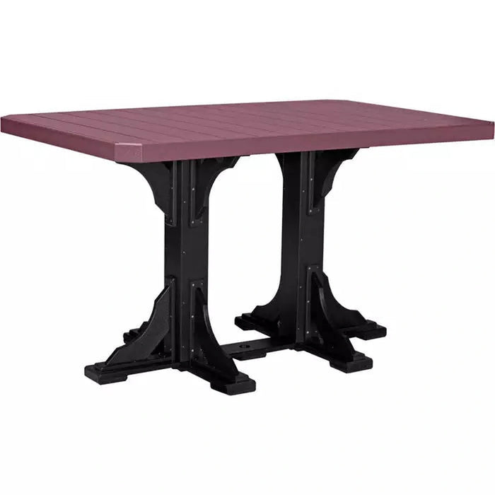 LuxCraft 4' x 6' Bar Height Rectangular Table
