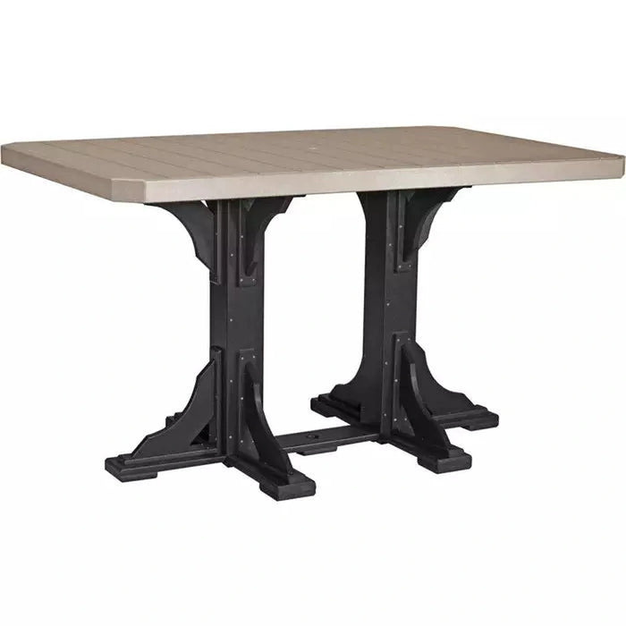 LuxCraft 4' x 6' Bar Height Rectangular Table