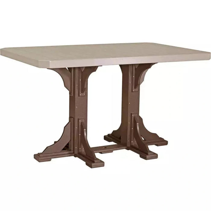 LuxCraft 4' x 6' Bar Height Rectangular Table