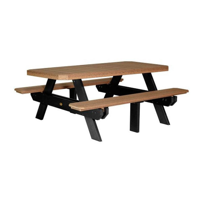 LuxCraft 6' Rectangular Picnic Table