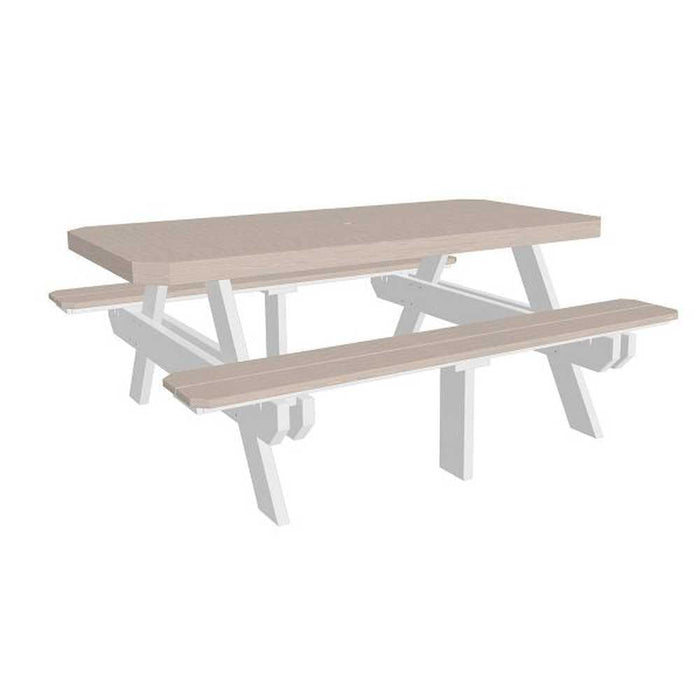 LuxCraft 6' Rectangular Picnic Table