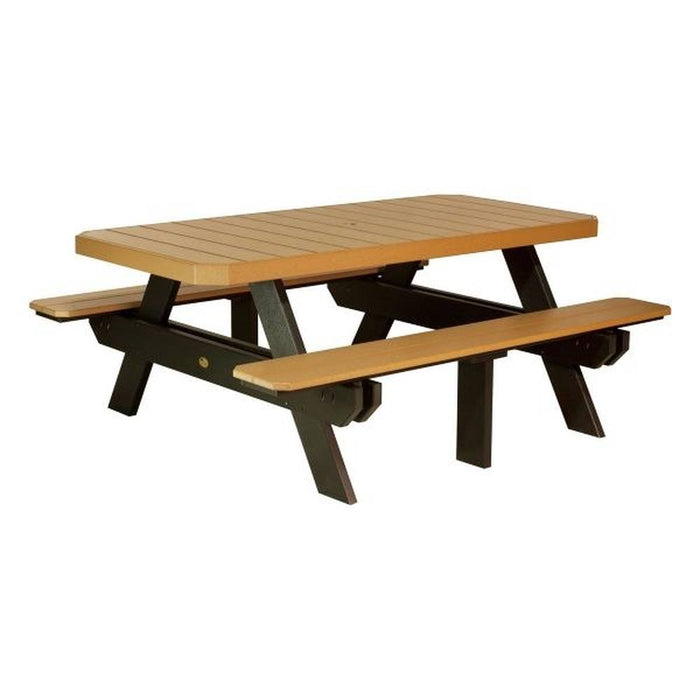 LuxCraft 6' Rectangular Picnic Table