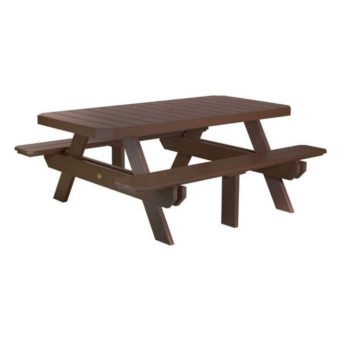 LuxCraft 6' Rectangular Picnic Table