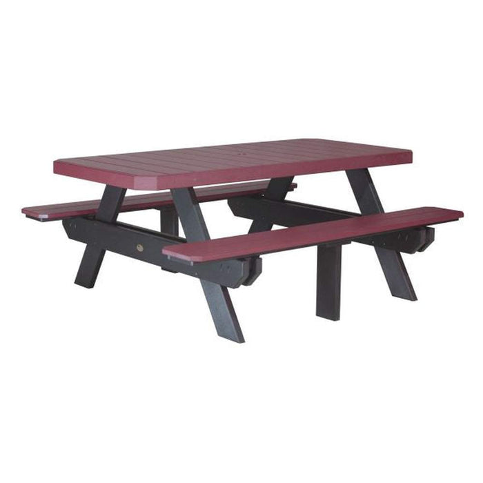 LuxCraft 6' Rectangular Picnic Table