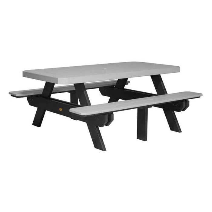 LuxCraft 6' Rectangular Picnic Table