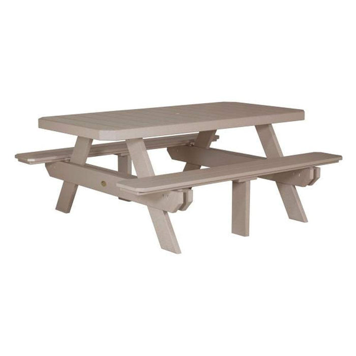 LuxCraft 6' Rectangular Picnic Table