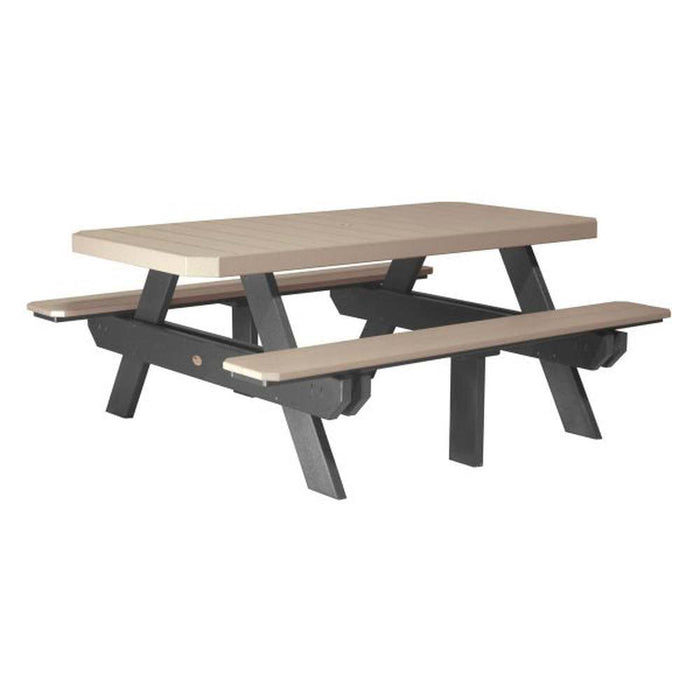 LuxCraft 6' Rectangular Picnic Table
