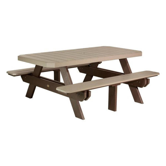 LuxCraft 6' Rectangular Picnic Table